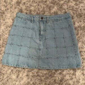 Light wash jean skirt
